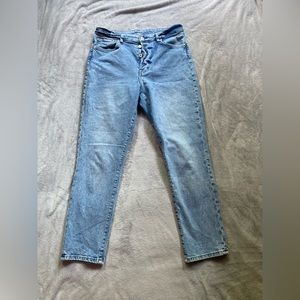 &Denim Mom Jeans High Waisted